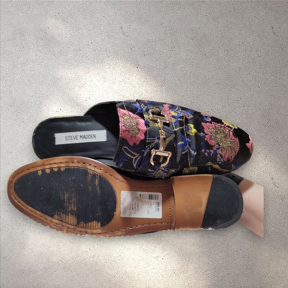 Steve Madden Men's Floral Brocade Mules - Picture 4 of 6